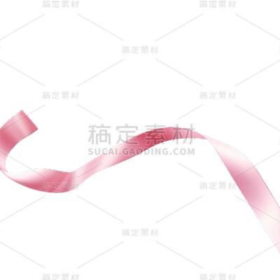 通用粉色丝带彩带飘带装饰元素