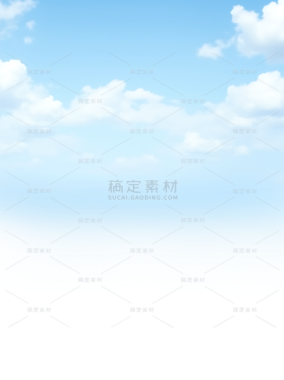 风光系列实景蓝天白云元素贴纸