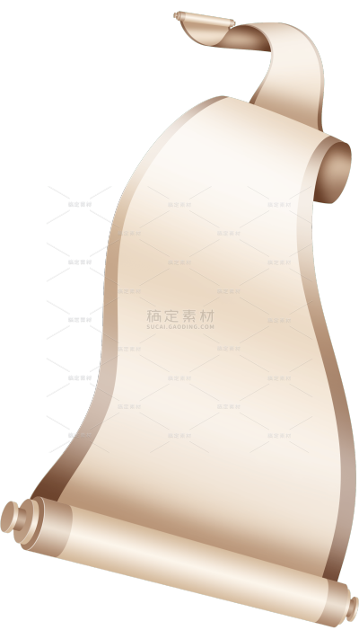中国风系列插画风中式蜿蜒卷轴