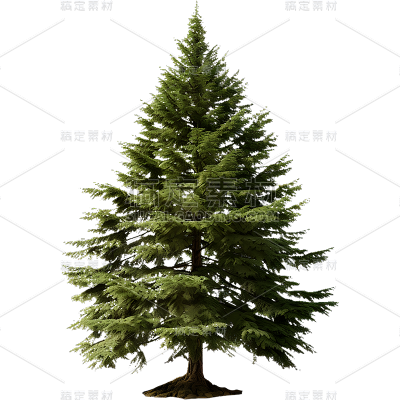通用3D立体实景树绿色植物元素贴纸