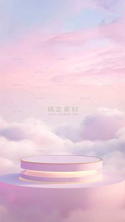 背景通用粉色云雾展台背景图片素材