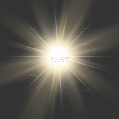 特效系列写实感黄色阳光光束贴纸（td）