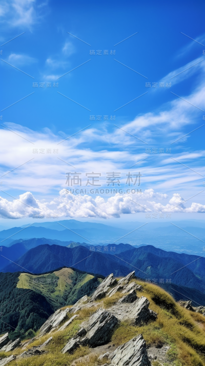 山峰山脉山林山顶自然风景