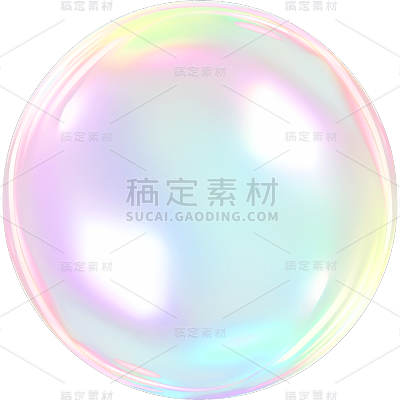 通用简约风彩色透明气泡元素素材