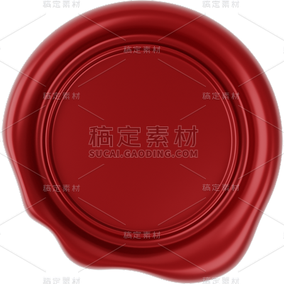 中国风红色火漆印章元素素材