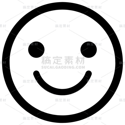 装饰系列简约笑脸装饰图标（td）