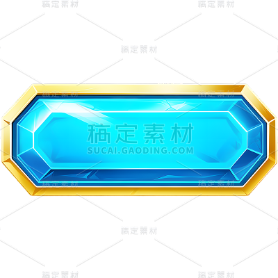 通用基础蓝色按钮免抠元素