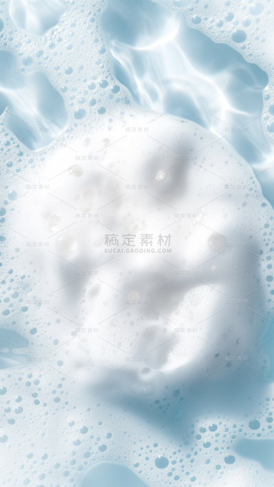 特效系列写实白色泡沫水面俯视背景展台