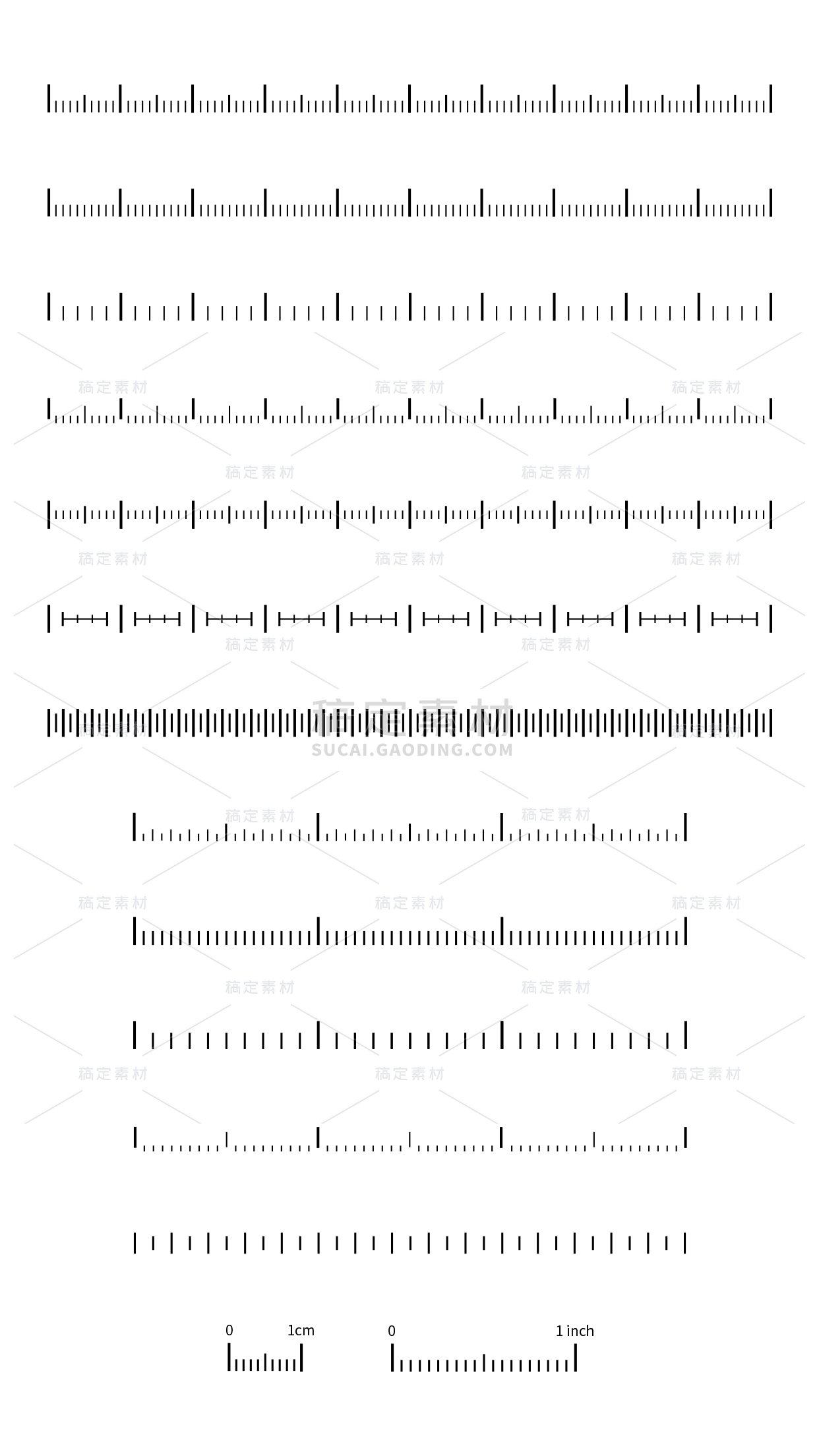 常规通用简约量尺元素素材