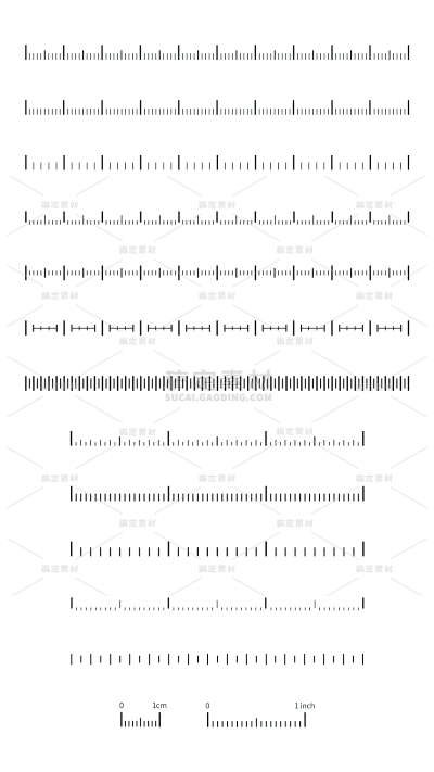 常规通用简约量尺元素素材