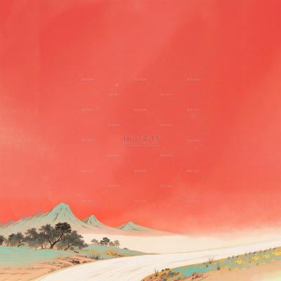 长安的荔枝国风插画背景