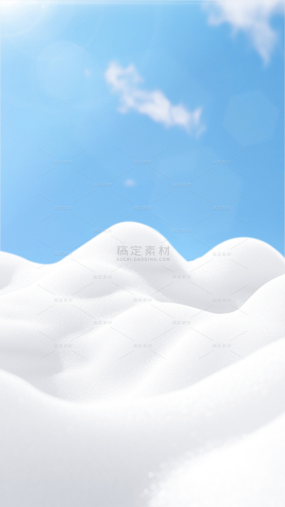 风光系列自然感蓝天白云湖泊倒影背景