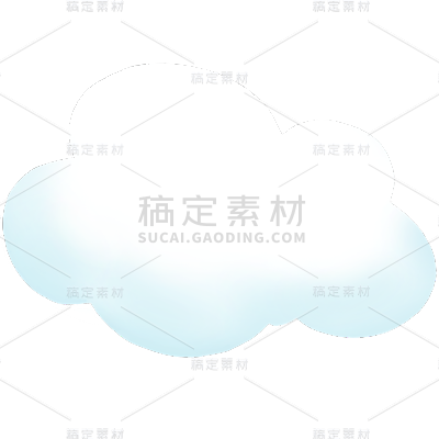 气象系列简单微立体云朵贴纸