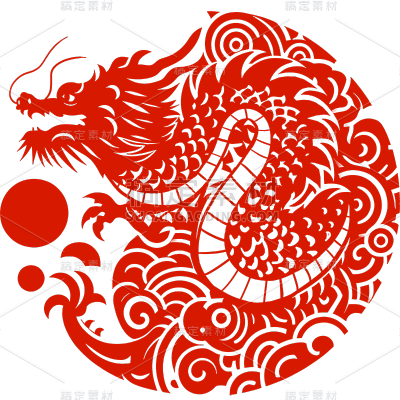 龙年春节过年新年除夕新春2024金色中国风龙纹