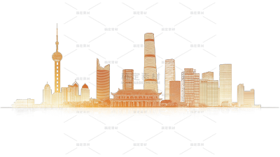 建筑系列通用水彩城市组合元素