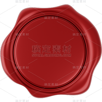 中国风红色火漆印章元素素材