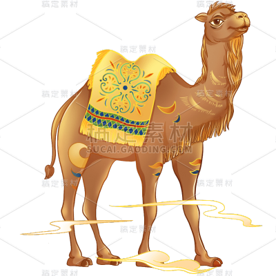 中国风通用敦煌动物骆驼元素素材