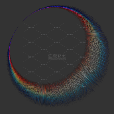 特效系列动态感太阳透镜彩色圆形发散光线光斑特效