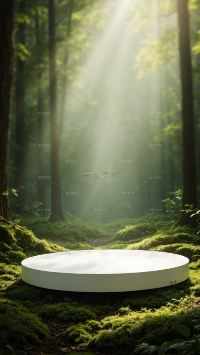 风光系列通用光影感丁达尔效应森林展台背景