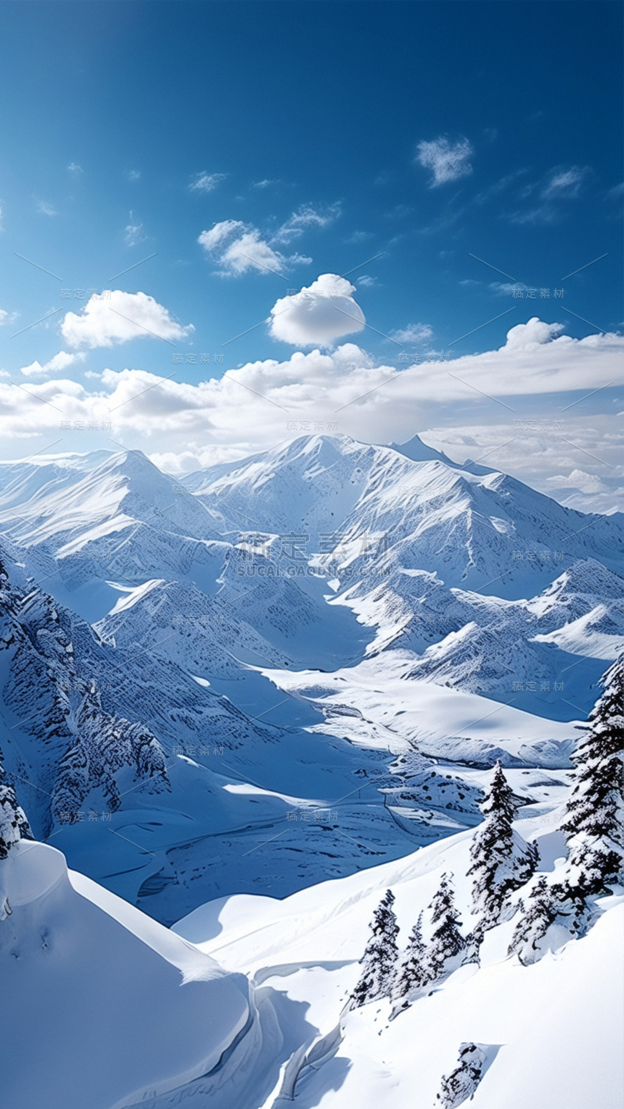 风光通用雪山场景背景图片素材