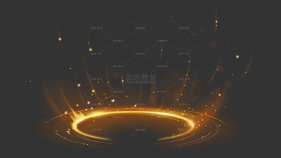 特效系列梦幻感金色粒子光圈光效（td）