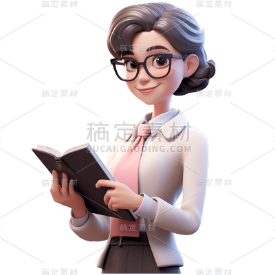 3D教师人物动作静态贴纸