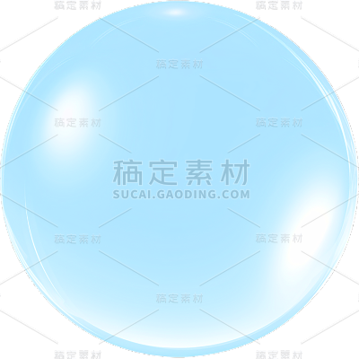 通用简约风蓝色泡泡元素素材