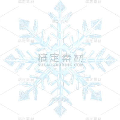 3D立体透明雪花贴纸