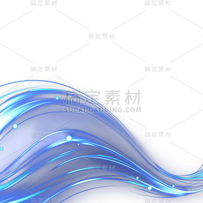 常规通用蓝色科技线条静态元素素材
