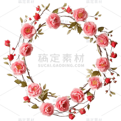 樱花花朵花环