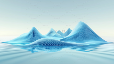 背景系列科技风曲线山水背景