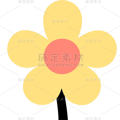 可爱卡通花朵