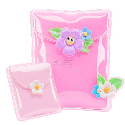 促销系列3D春夏感粉色花朵促销红包元素