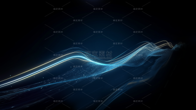 科技风系列蓝色黑色科技线条-延时光效通用背景素材