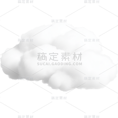气象系列写实团状棉花云朵贴纸