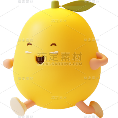 夏季果蔬通用3D拟人水果元素素材