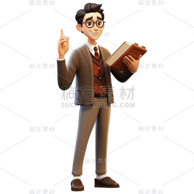 3D教师人物动作静态贴纸