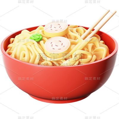 中餐饺子汤面食物贴纸