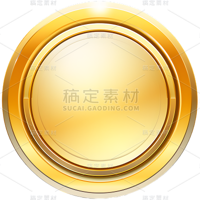 矢量金色按钮免抠元素