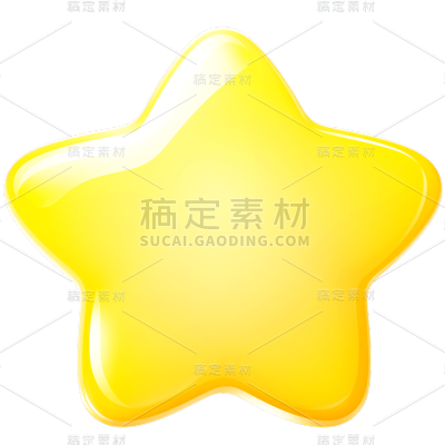 通用3D立体黄色系金色星星元素贴纸