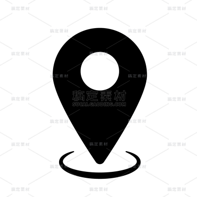 图标系列简约黑色手机计算机定位GPS图标元素（td）