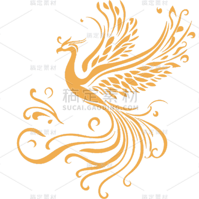 动物系列中式简笔画凤凰