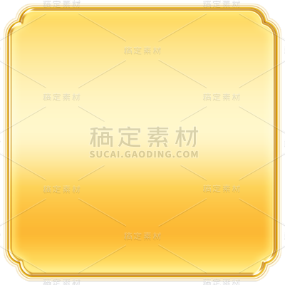纹理通用金色金属实心边框元素素材