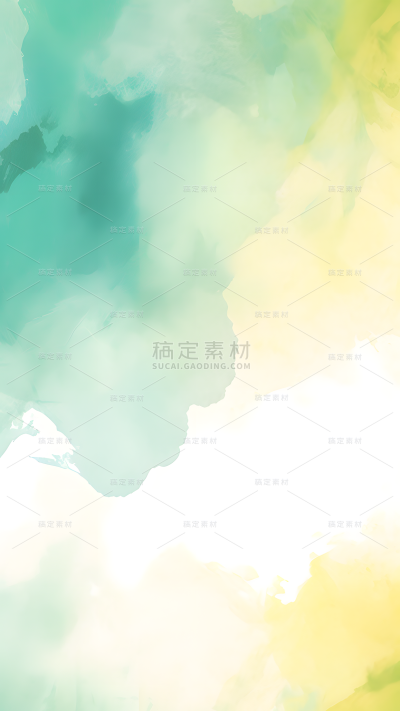 通用简约彩色绿色水彩晕染印染背景