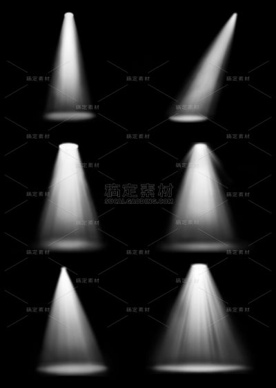 特效通用白色光束投影元素素材