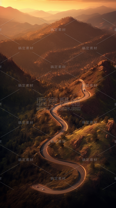 环山公路山峰山川风景