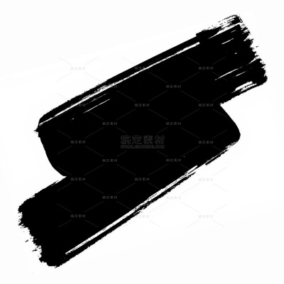 常规内容-中国风系列黑色简约水墨墨迹笔画