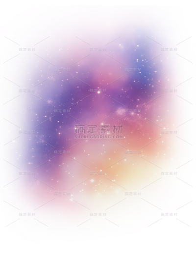 风光系列梦幻感彩色弥散星空群贴纸