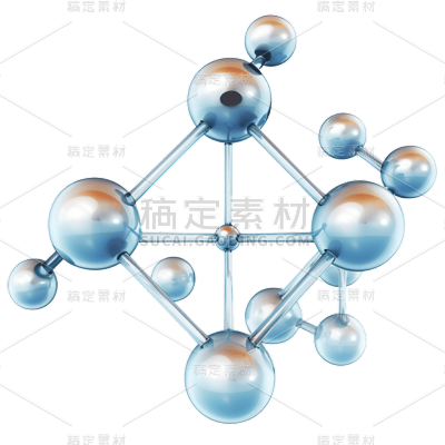 3D化学分子贴纸