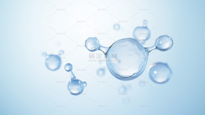 常规医疗系列通用简约分子漂浮背景素材